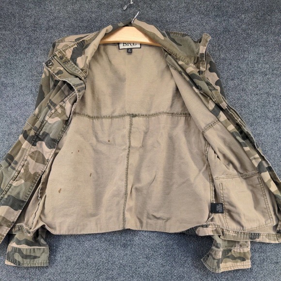 BKE Women's Jacket Multi Medium Camo Button Front Long Sleeve Pockets Cotton - Picture 6 of 14
